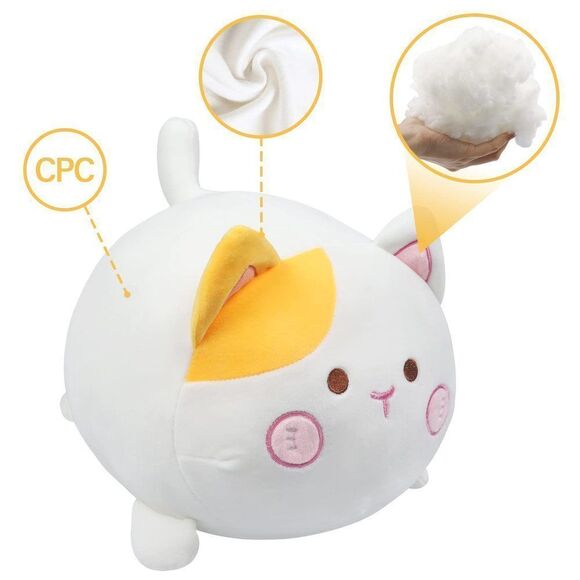 Fortuning's JDS 19.6" Orange Cat Plush, Fat Cat Stuffed Animal, Soft Kitty Plus - Picture 3 of 6